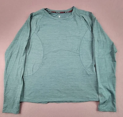 Pullover Spyder para mujer grande verde manga larga agujeros para los pulgares bolsillos ropa deportiva Foto 1 de 4