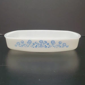 Vtg Federal Oven Proof White Milk Glass Lady Michelle Oblong Loaf Dish - Picture 1 of 10