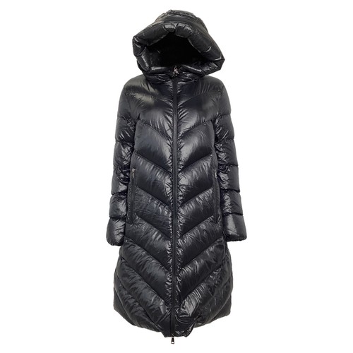 Moncler Piumino Lungo Cambales In Nylon Donna Nero Xxl