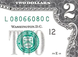 # 08066080 RADAR $2 Fancy Serial Number GEM UNCIRCULATED series 2017A L-C Block - Picture 1 of 3