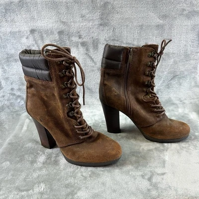 Botín Enzo Angiolini para mujer 7,5 marrón cuero envejecido tacón bloque Foto 1 de 4