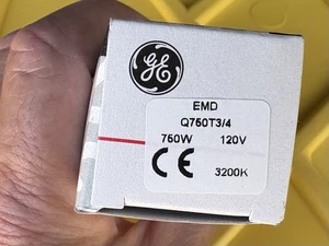 NEW GE Quartzline Lamp 3200k 750w 120v EMD Q750T3/4 - Picture 1 of 2
