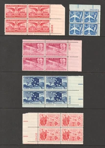 1949-1969 Air Mail Plate Blocks of 4, Mint, NH, 11 Different - Picture 1 of 6