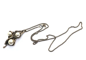 Vintage Sterling Silver 925 Pearl Pendant with Chain - Picture 1 of 7
