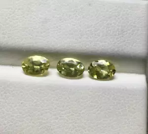Exquisite (Unheated) natural chrysoberyl oval cut gemstone 3 pieces 1.80 carat - Picture 1 of 8