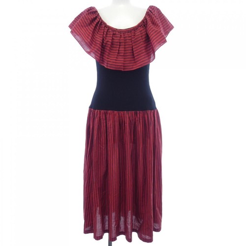 Abito donna vintage Christian Dior rosso nero righe pezzo unico moda