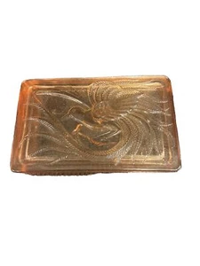 Peachy Pink Tiara - Bird of Paradise - Scatola portagioie con coperchio - Indiana Glass Co - Foto 1 di 3