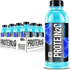 Protein2o 15g Whey Protein Infused Water Plus Energy, Blueberry Raspberry, 16.9 - Picture 1 of 5