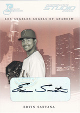 2005 Studio Private Signings Silver #5 Ervin Santana Auto /100 - NM