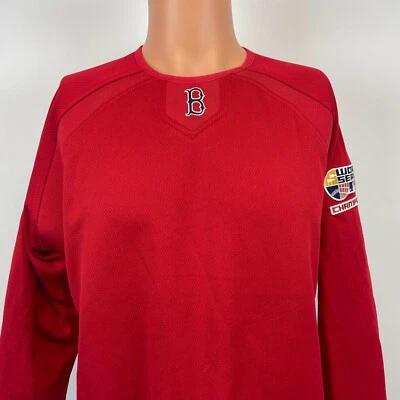 Majestic Boston Red Sox Sweatshirt MLB 2007 World Series Champs Patch Youth L  - Image 1 of 4