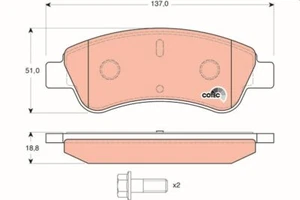 GDB1463 KIT PASTIGLIE FRENO ANT. TRW - CITROEN, DS, OPEL, PEUGEOT - Imagen 1 de 2