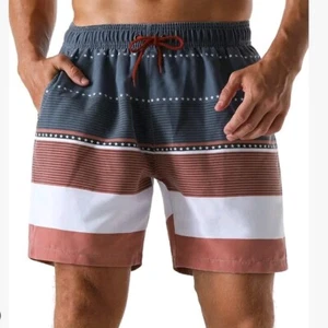 USA Men's Patriotic Swim Trunks Sz 40 American Flag Red White Blue Board Shorts - Picture 1 of 8