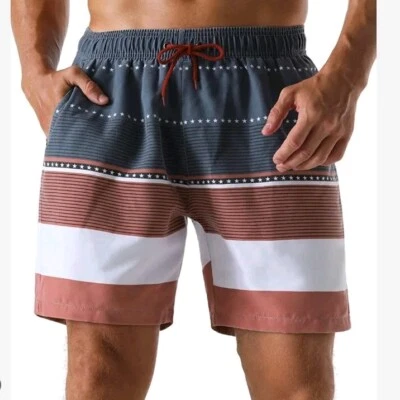 USA Men's Patriotic Swim Trunks Sz 40 American Flag Red White Blue Board Shorts - Image 1 of 4