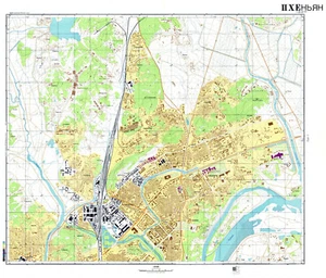 Mapa topográfico militar soviético ruso - PYONGYAG (Corea) 1:10 000, REIMPRESO - Imagen 1 de 5