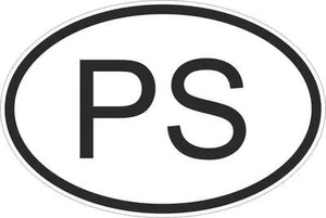 OVAL aufkleber kennzeichen sticker auto flagge palastina palestinensische PS - Picture 1 of 1