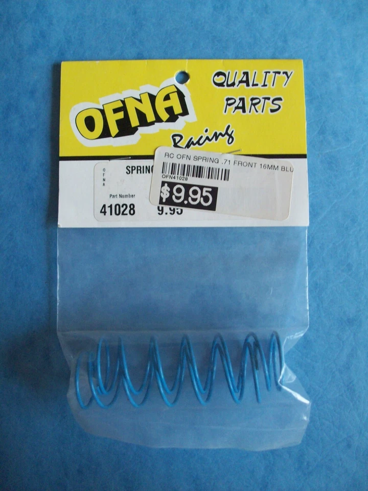 VINTAGE OFNA 41028 SHOCK SPRING .71 FRONT BLUE 16MM TRUGGY OFN41028 NIP - Image 1 of 1
