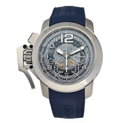 Reloj automático para hombre Graham Grah101937 Chronofighter 47 mm acero azul caucho Foto 1 de 4