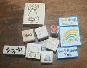 Juego de sellos de goma montados WWJD ¡NUEVO! Navidad Ángeles Nieve Invierno - Imagen 1 de 6
