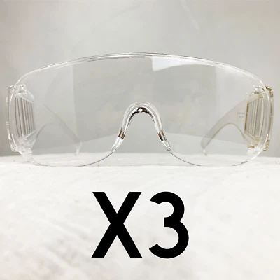 ChromaCast Defense Protective Fogless Plastic Eye Glasses Lab Work - 3 Pack - Image 1 of 4