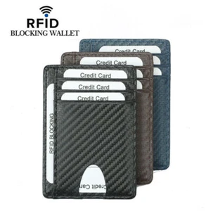 Slim Minimalist Wallet Rfid Blocking Ultra Compact Card Holder for Men Women - Picture 1 of 13