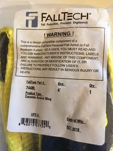 Falltech 7448L 4' Web Embed Concrete Anchor Sling w/Dual Loops Brand NEW - Picture 1 of 3