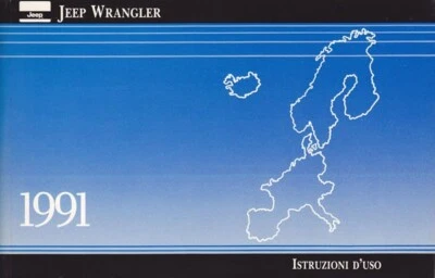 RENAULT JEEP Wrangler - Libretto Uso e Manutenzione - Italiano  - 1990 - Immagine 1 di 4