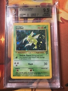 Pokemon BASE SET 2 WOTC SCYTHER 9.5 BGS - Picture 1 of 2