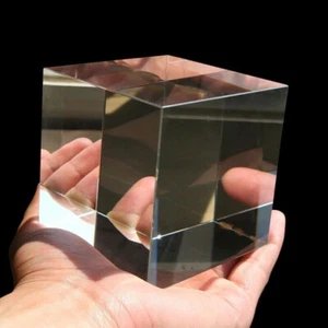 Cubo Cuadrado Cristal Óptico 8cm K9 Decoración Transparente Cubo Prisma - Imagen 1 de 12