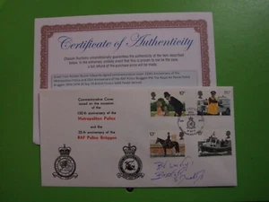 RAF & METROPOLITAN POLICE JOINT FDC COVER SIGNED TRAIN ROBBER BUSTER EDWARDS - Picture 1 of 1