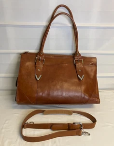 Wilson Leder hellbraune große Tragetasche Computer Organizer Laptoptasche EC! - Bild 1 von 13