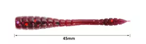 15 Realistic Worm Tails Lures Bass Perch Trout LRF Dropshot Artificial UK SELLER - Picture 1 of 2