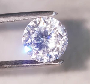 Gema de 4,48 quilates corte de diamante redondo de circón para tamaño de anillo piedra preciosa suelta transparente - Imagen 1 de 8