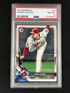 2018 BOWMAN SHOHEI OHTANI PSA 10 #49 RC LOS ANGELES ANGELS 676 - Picture 1 of 2