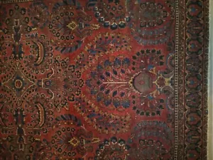 orient teppich gebraucht traditionell handgeknüpft alt Hauptfarbe rot blau - Bild 1 von 10