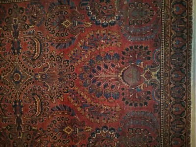 orient teppich gebraucht traditionell handgeknüpft alt Hauptfarbe rot blau - Bild 1 von 4