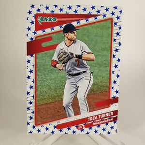 2021 Donruss Independence Day TREA TURNER Blue Star Parallel #93