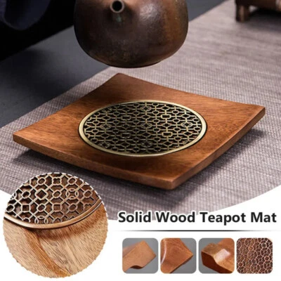 Chinese Wooden Tea Tray Solid Bamboo Tea Board Kung Fu Tea Tools for Cup Tray - Image 1 of 4