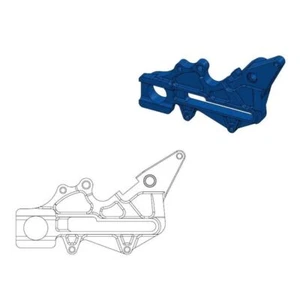 MotoMaster Blue Rear Caliper Adapter for KTM 450 XC-F 2013-2022 - Picture 1 of 1