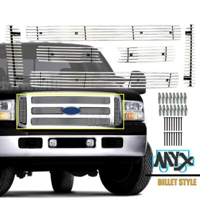 Fits 2005- 2007 Ford F250/F350 Super Duty/Excursion Front Grille Grill Combo - Imagem 1 de 4