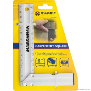 15cm/6" inch Carpenter Square Aluminium Spirit Level Set Measuring Ruler Measure - Picture 1 of 7