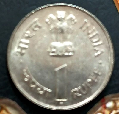 India Republic 1964-B One Rupee J L Nehru  Unc Coin - Image 1 of 4