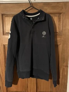Henri Lloyd Jersey Navy Fleece Polo Sweatshirt -Size S - Picture 1 of 6