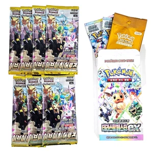 7+3 PACKS Eevee Heroes+Terastal Festival+PROMO Pokemon TCG Cards Sealed KOREAN - Picture 1 of 11