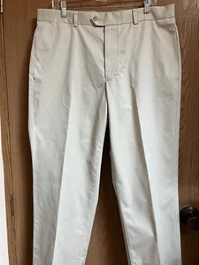 John W. Nordstrom Beige Flat Front Smart Care Chino Dress Pants Sz 36X31 - Picture 1 of 14