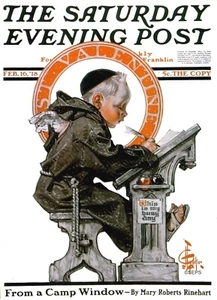 Saturday Evening Post 1918 Cover Reproduction Giclee Print Away at Camp - Picture 1 of 1