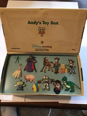 Disney Store Toy Story 2 Andys caixa de brinquedos LE 2500 conjunto de 7 pinos - Imagem 1 de 4