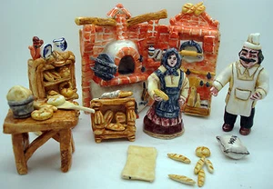 Escultura a mano PANADERÍA handmade ceramic Sculpture BAKERY BAKEHOUSE BAKER´S - Imagen 1 de 5