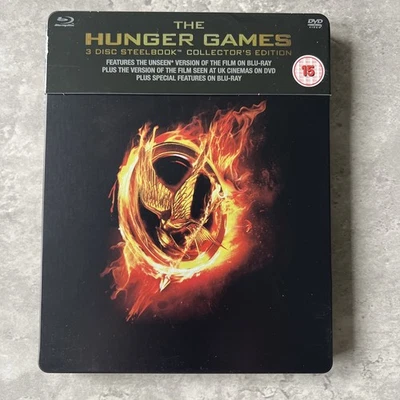 The Hunger Games 3 Disc Collectors Edition Steelbook BluRay 15 - Image 1 of 3