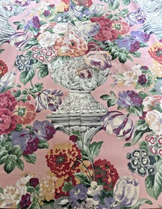 1 Vintage Romantisch Maß Gardine Gardine Floral Rosa Landhaus Baumwolle 76x104" - Bild 1 von 24