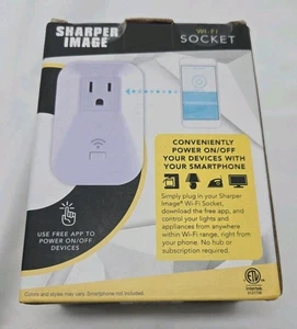 Sharper Image Wi-Fi Socket Outlet Smart Wireless Smartphone iPhone Android NIB - Picture 1 of 5